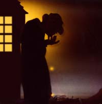 Nasruddin in silhouette