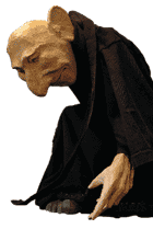 Nasruddin puppet, kneeling