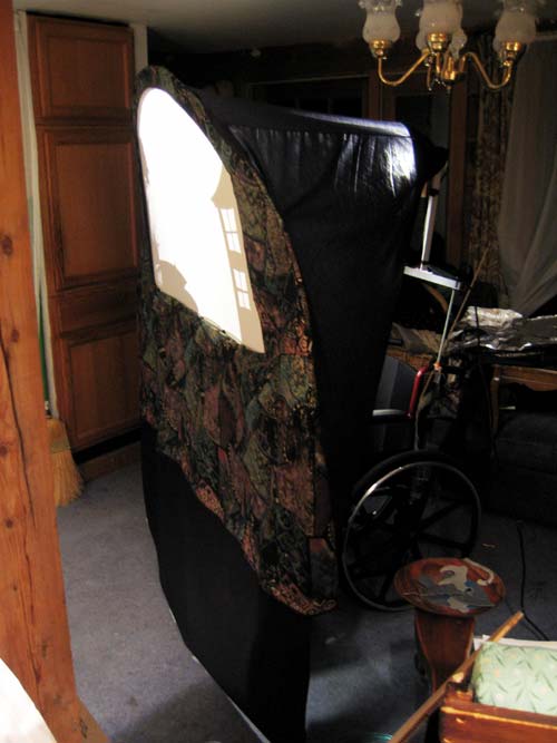 Wheelchair puppet theater left front